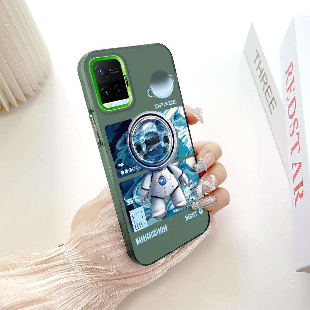 Окрашенный узор, красочный серебристый, двухсторонний, жесткий, противоударный чехол для телефона Vivo