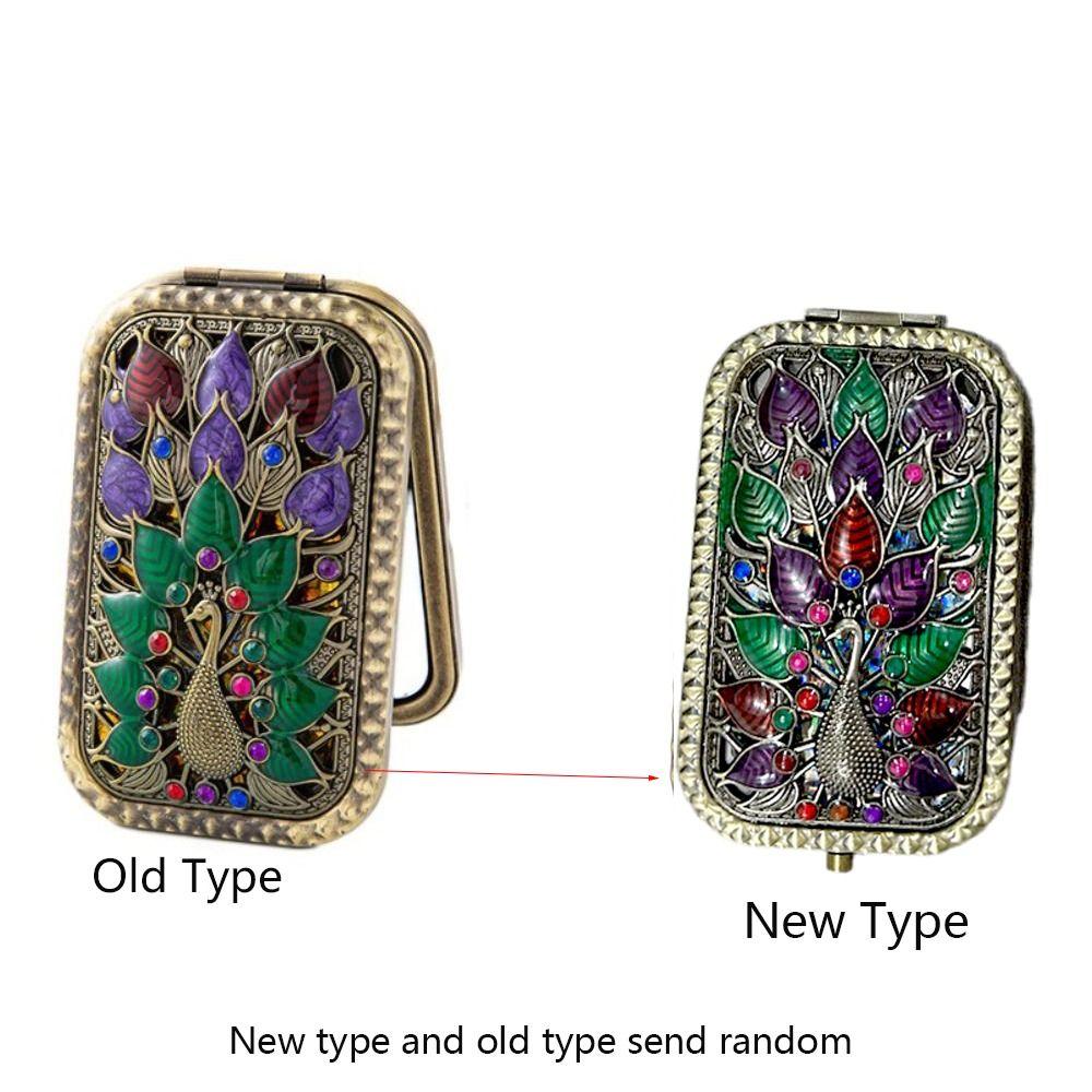 Прямоугольные Двусторонние Зеркала для Макияжа Винтажное Складное Косметическое Зеркало Новое Ретро Маленькое Зеркало