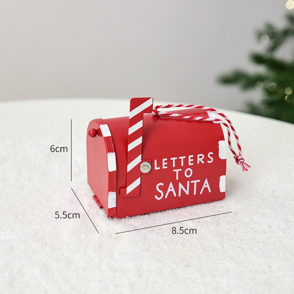 New Iron Christmas Mailbox Mini Metal Iron Pendant Portable Christmas Tree Decoration