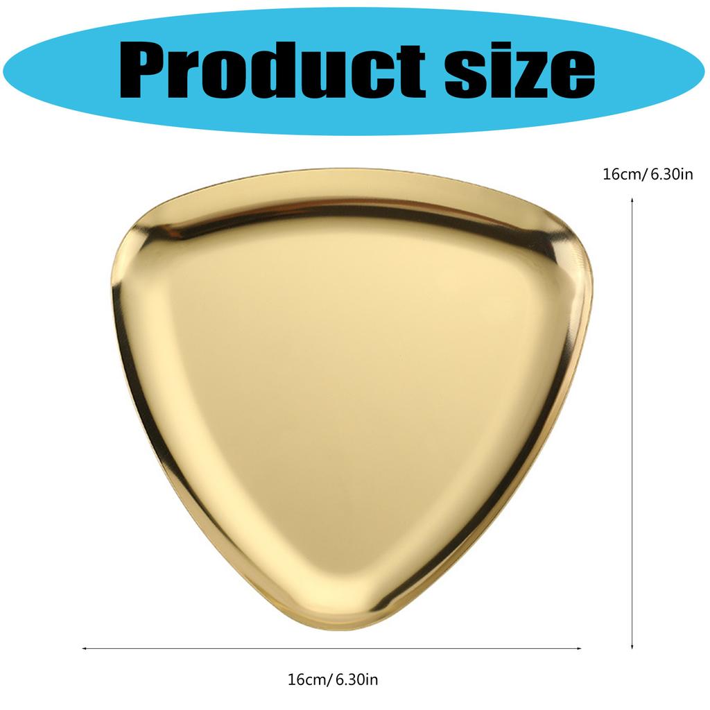 Металлический декоративный поднос Многофункциональный треугольный органайзер для ювелирных изделий Решение для хранения косметики Для современного рабочего стола туалетного столика