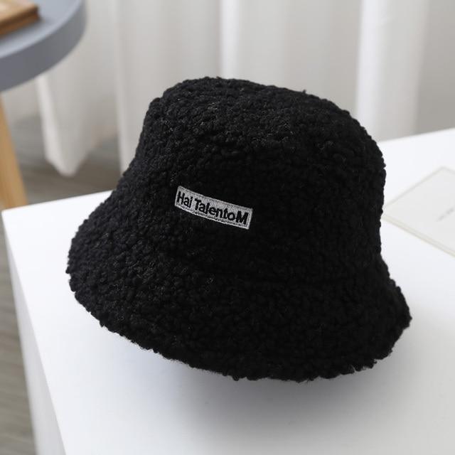 Панама из искусственного меха ягненка, зимние теплые бархатные шапки Тедди для женщин, женские утолщенные Панамы Боб, уличная шляпа в рыбацком стиле, кепки
