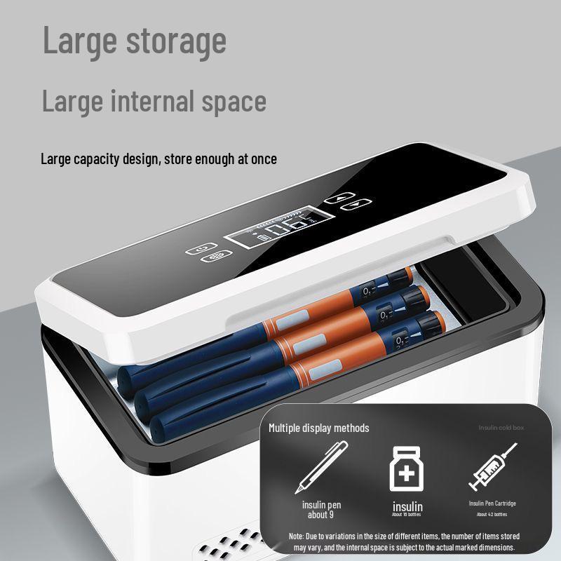 Портативный мини-холодильник для хранения инсулина и гормонов - Постоянная температура и перезаряжаемый