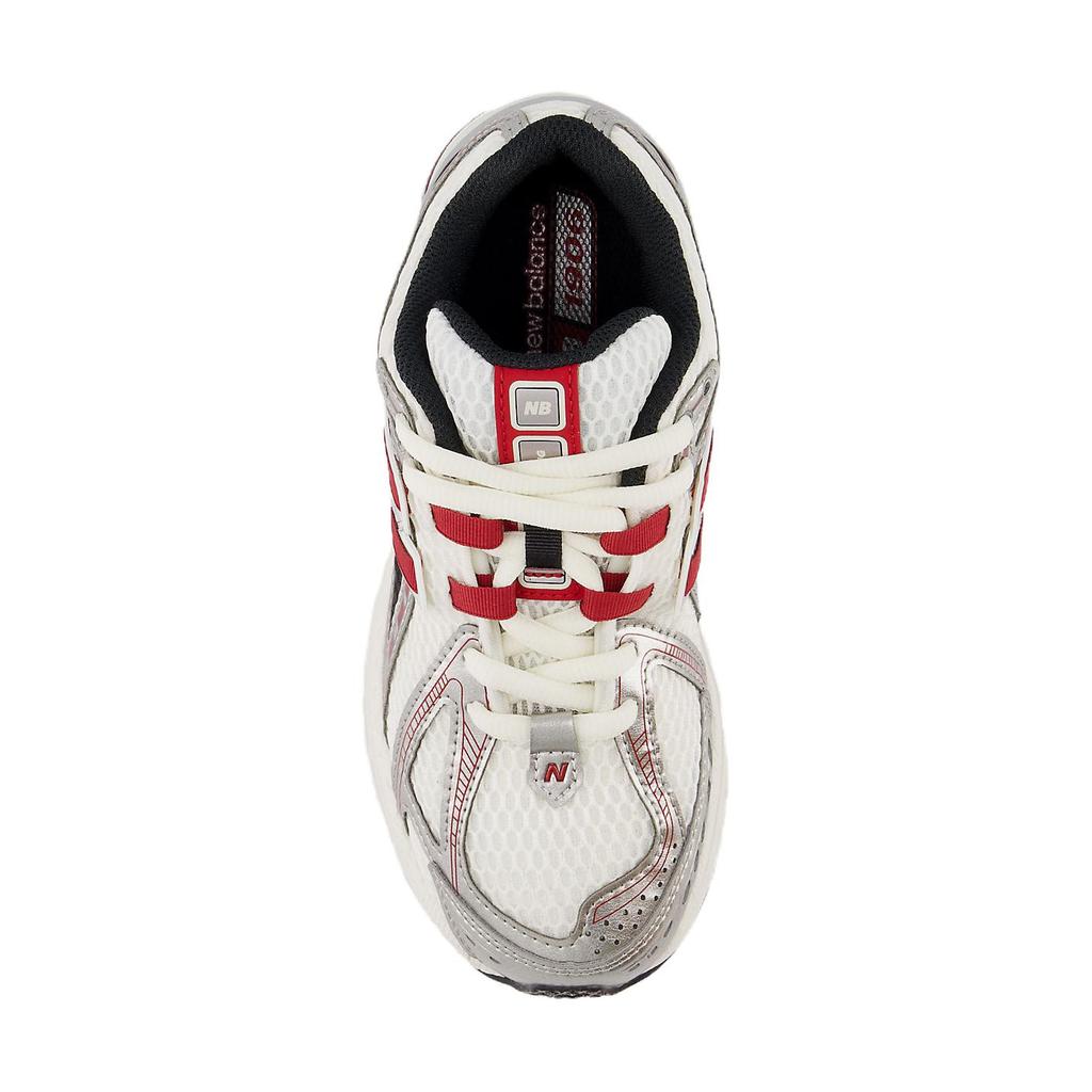 New Balance Lightweight Comfortable Low-Top Casual Shoes Kids Sneaker White Silver Red GC1906EA