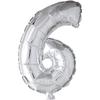 Number Balloon - Aluminum - 6 - Helium - Removable Mouthpiece - Birthday Decoration