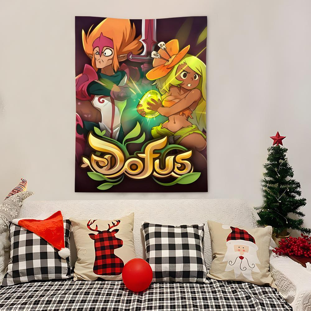 Pretty Video Game Ddofus Tapestry Decoration Art Microfiber Background For Bedroom Living Bar Garden Outdoor Festival