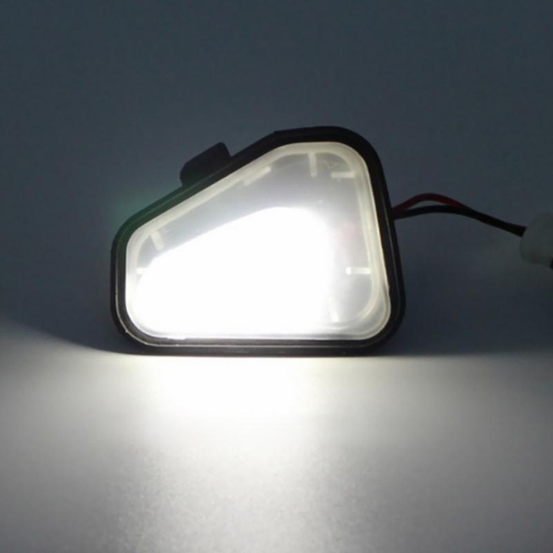 1 пара автомобильных светодиодов под боковым зеркалом, лампа для лужи, белый свет, светодиодная лампа для зеркала, лужа