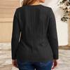 Women's Fashion Casual Plus Size Solid Color Long Sleeve Jacket