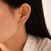 Круглые серьги-гвоздики из нержавеющей стали с цветными бриллиантами для женщин, Универсальные серьги из титановой стали в стиле легкой роскоши, Устойчивые к выцветанию