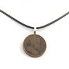 Stones and Minerals. Sri Lanka 1 Cent Coin Necklace. Black Cord.