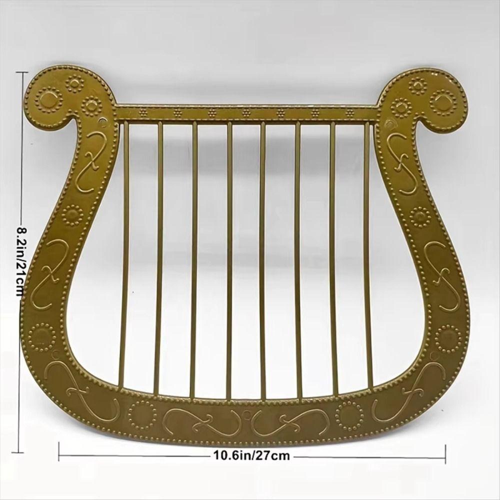 Lightweight Construction Plastic Harp Props Easy to Clean Simulated Instrument Costume Accessories