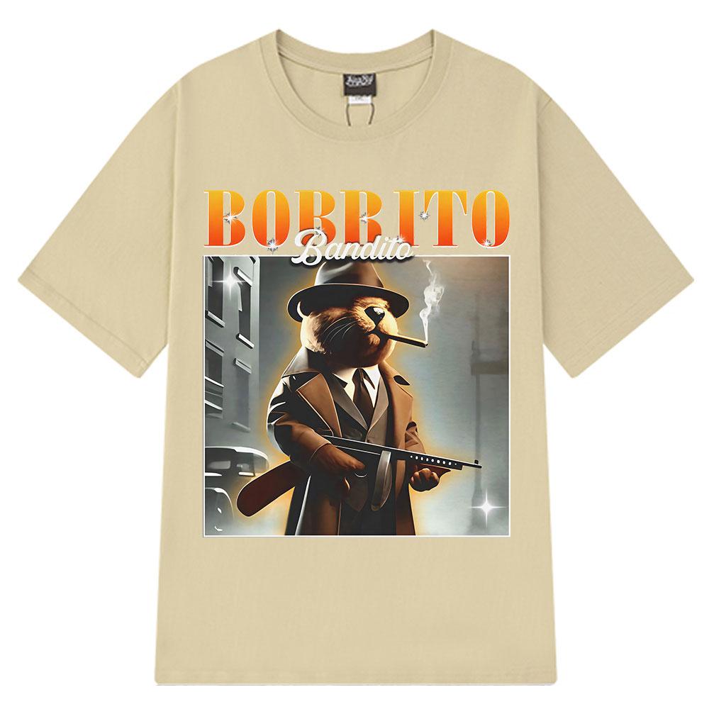 Bobrito Bandito Funny Italian Brainrot Meme Graphic Fashion Design T Shirt Unisexs Women Harajuku T Shirts Casual Cotton Tshirts