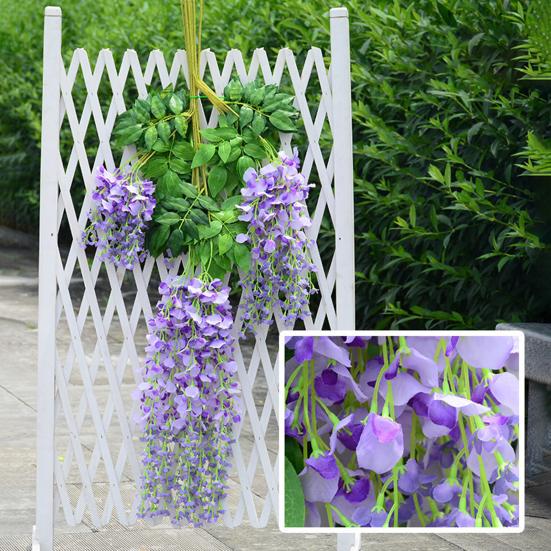 12 шт. Имитация цветочной гирлянды Реалистичные глицинии Легко чистить Многоразовые глицинии Свадебное украшение