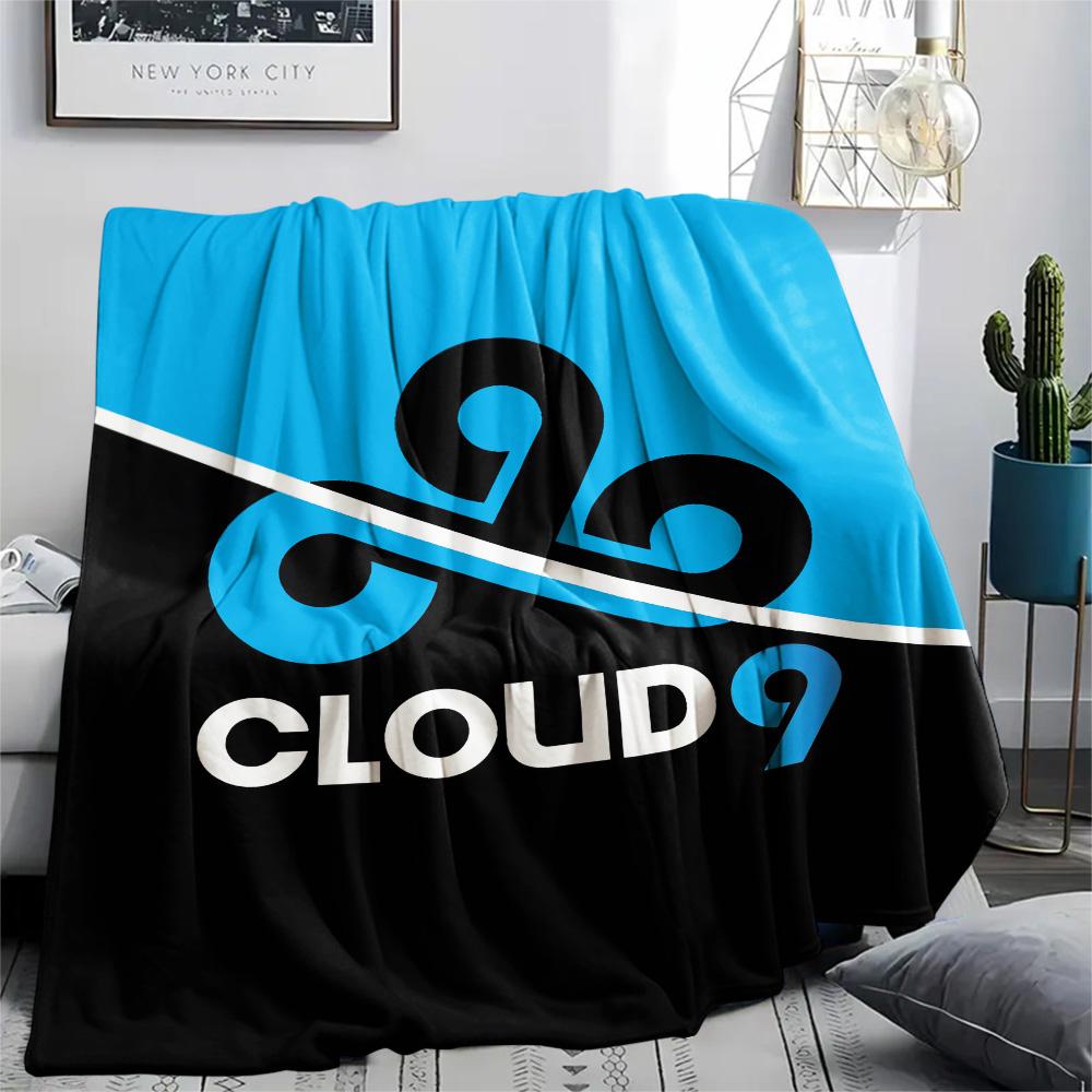 Cloud9 logo Print Flannel Blanket, High quality Comfortable for All Seasons, Home Decor, Warmth and Comfort, Perfect for Christmas Gifts