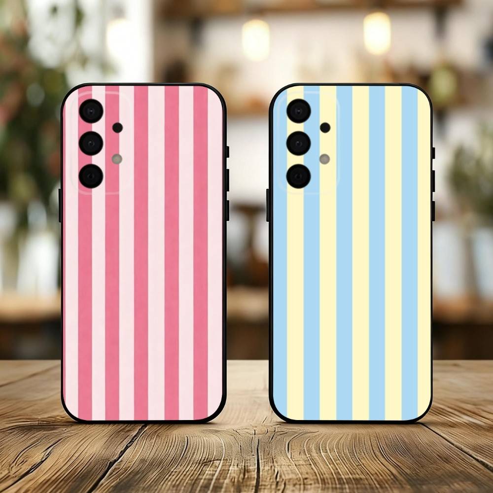 Чехол для телефона Samsung Galaxy A73, A72, A71, A70, A53, A52, A51, с полосками, колор-блокинг, узор P, из мягкого силикона, черный