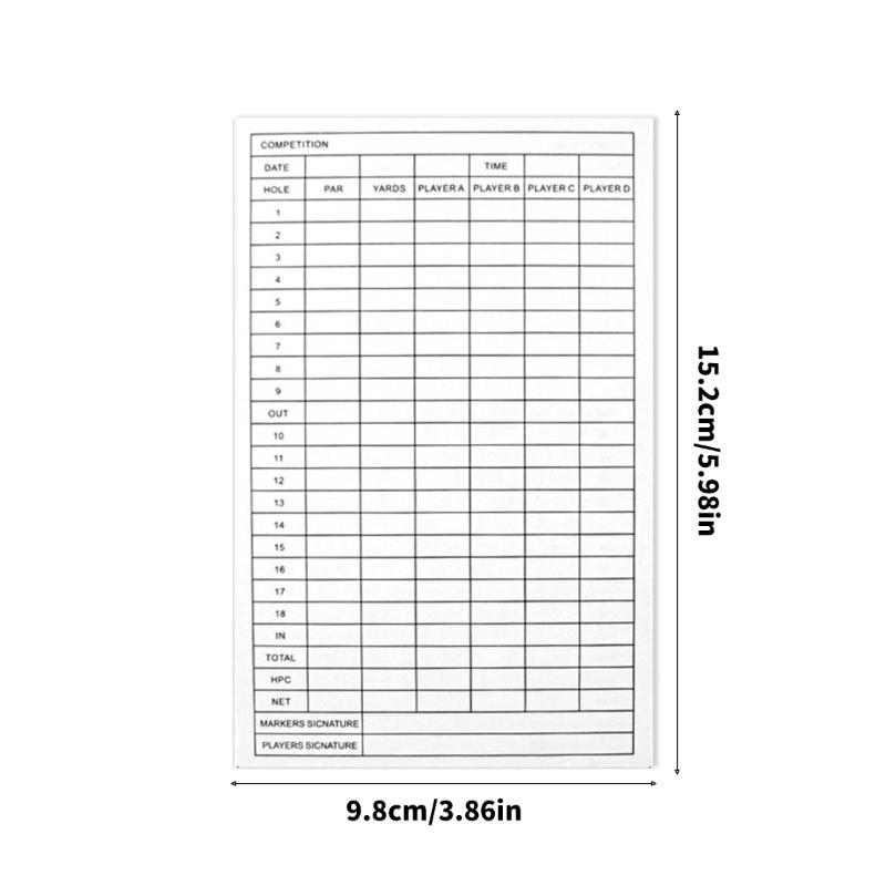 5/10pcs Coated Paper Score Cards Golf Scorecard Portable Golf Score Sheet Record Scores Keeper Sports Accessory
