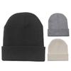 2 шт. Зимняя шапка унисекс, 2 цвета, без полей, однотонный купол, высокая эластичность, ветрозащитная, теплая, вязаная шапка, головной убор для путешествий на открытом воздухе