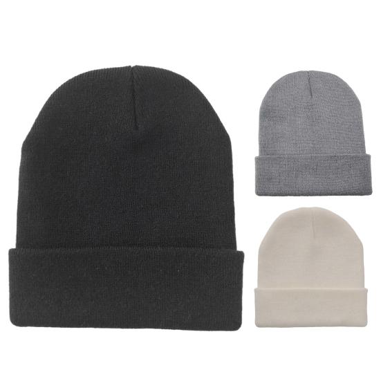 2 шт. Зимняя шапка унисекс, 2 цвета, без полей, однотонный купол, высокая эластичность, ветрозащитная, теплая, вязаная шапка, головной убор для путешествий на открытом воздухе