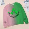 Детская мода Neck St. Повседневная толстовка с принтом ко Дню Святого Патрика