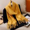 New Winer Warm Cashmere Scarf for Women Fashion Solid Thick Blanket Pashmina Shawl Wrap Female Bufanda Echarpe Foulard