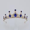 Bridal Hair Accessories Wedding Dress Headdress Alloy Colored Diamond Light Luxury Retro Simple Rhinestone Crown Electroplating Dinner Crown