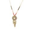 [Q1536] - Колье ручной работы из розового золота "Бохо" (Ловец снов) - 40x16 мм