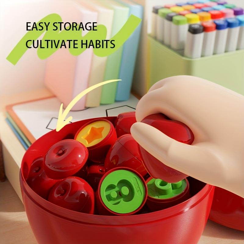 Apple Digital Matching Toy Set of 12 Pieces, Children's Early Education and Enlightenment Toys, Cultivating Fine Motor Skills