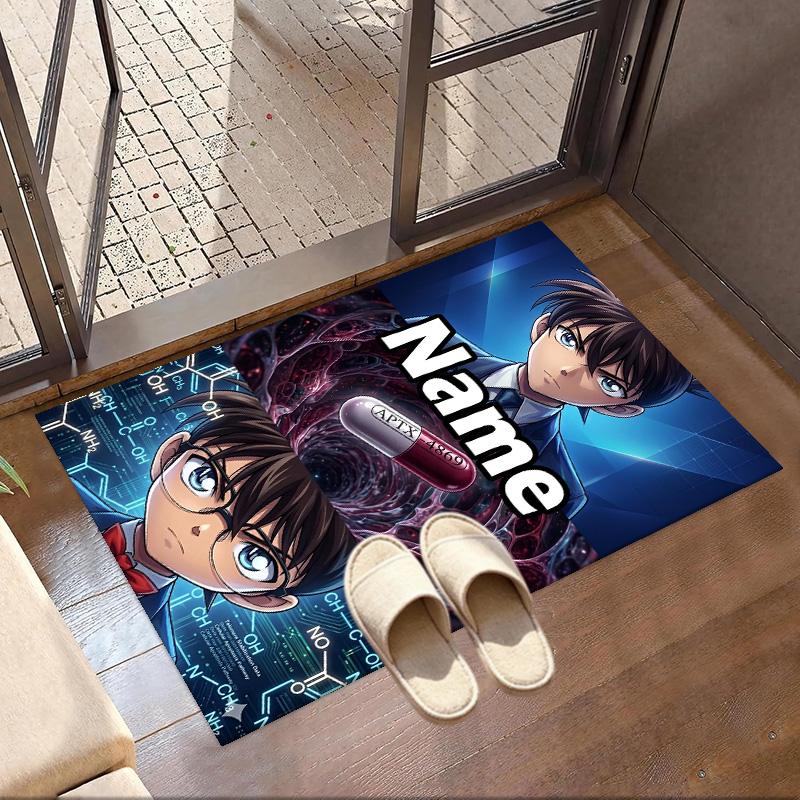 Custom Name Personalized Anime Print Carpet, Versatile Home Decor Rug, for Playroom, Apartment, Balcony, Entryway, Hallway Gift