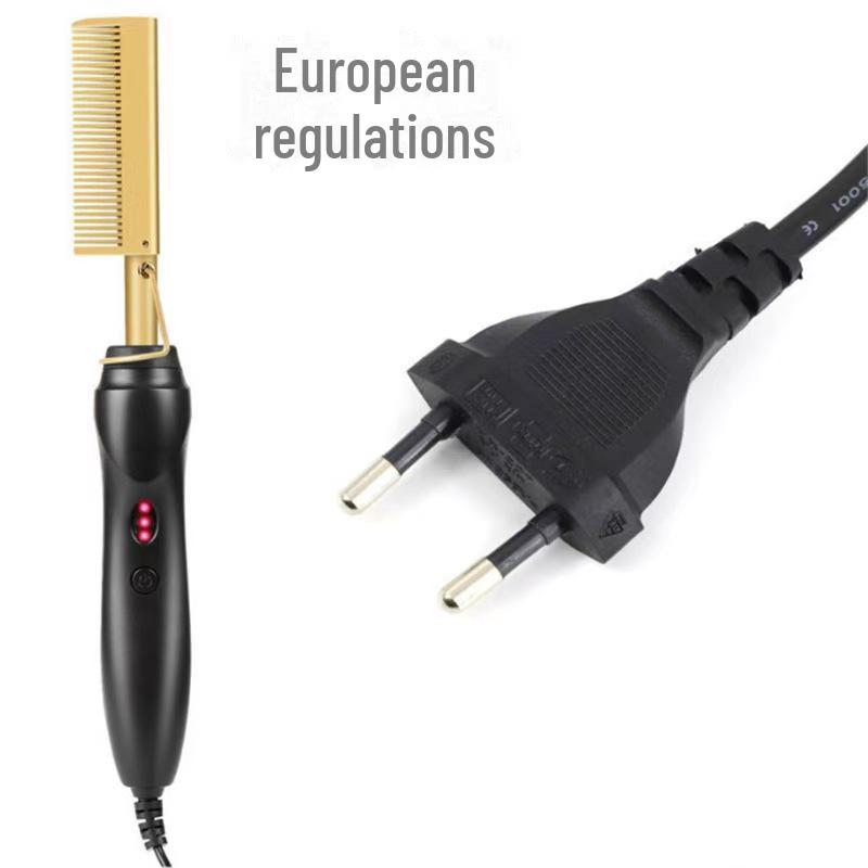 Расческа двойного назначения из меди для выпрямления и завивки влажных/сухих волос