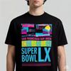 Графика церемонии открытия Супербоула LX Хлопковая футболка Унисекс Лето 2026 Новинка Y2k Хип-хоп Мужская мода Футболка с коротким рукавом