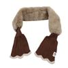 Scarves Winter Thickened Knitting Splicing Cross Colorblocking Faux Rabbit Warm Scarves
