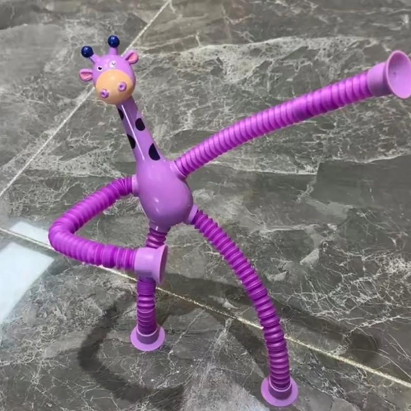 Детские игрушки-жирафы на присоске, рельефная телескопическая игрушка-жираф, сенсорные сильфоны, игрушки, антистрессовая игрушка, игрушка Kawaii