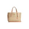 Mollie Classic Monogram Сумка-тоут на молнии из покрытого холста и кожи Женская сумка-тоут Серебристый Светло-хаки C4250-SVX1W