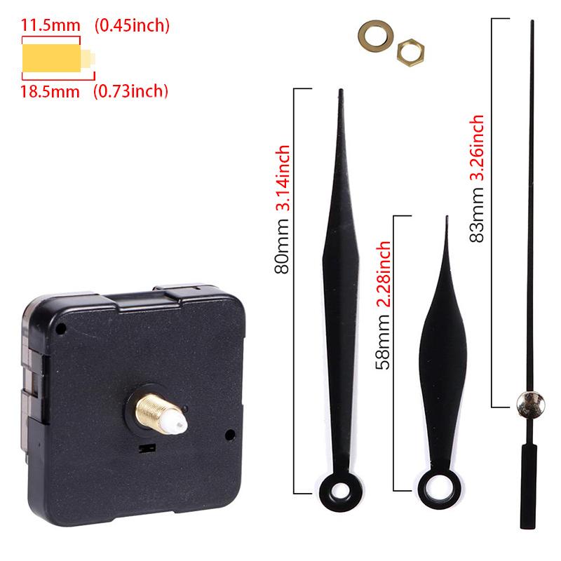 Часовой механизм Бесшумный кварцевый механизм Машинка Настенные стрелки Указатели Набор Часовой механизм Настольный Длинный вал DIY Часы Запчасти для ремонта