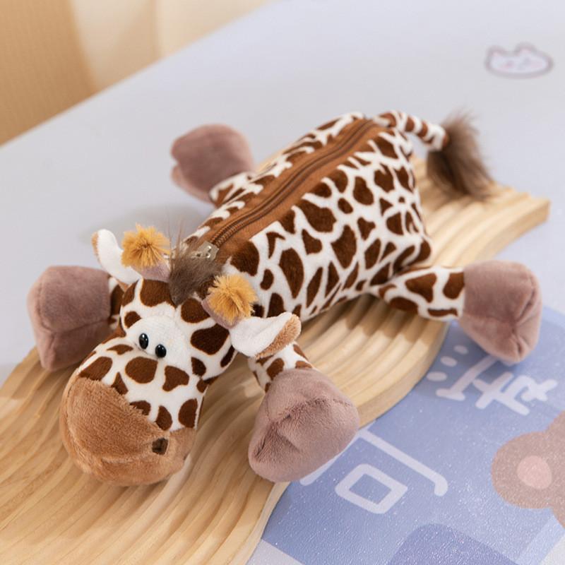Plush Animal Pen Case With Large Capacity For Students And Office Supplies