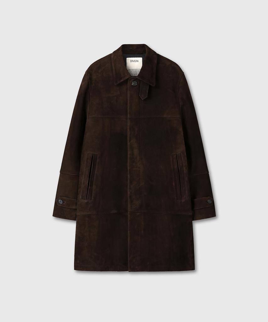 Divein India Goat Suede Car Coat (Brown)