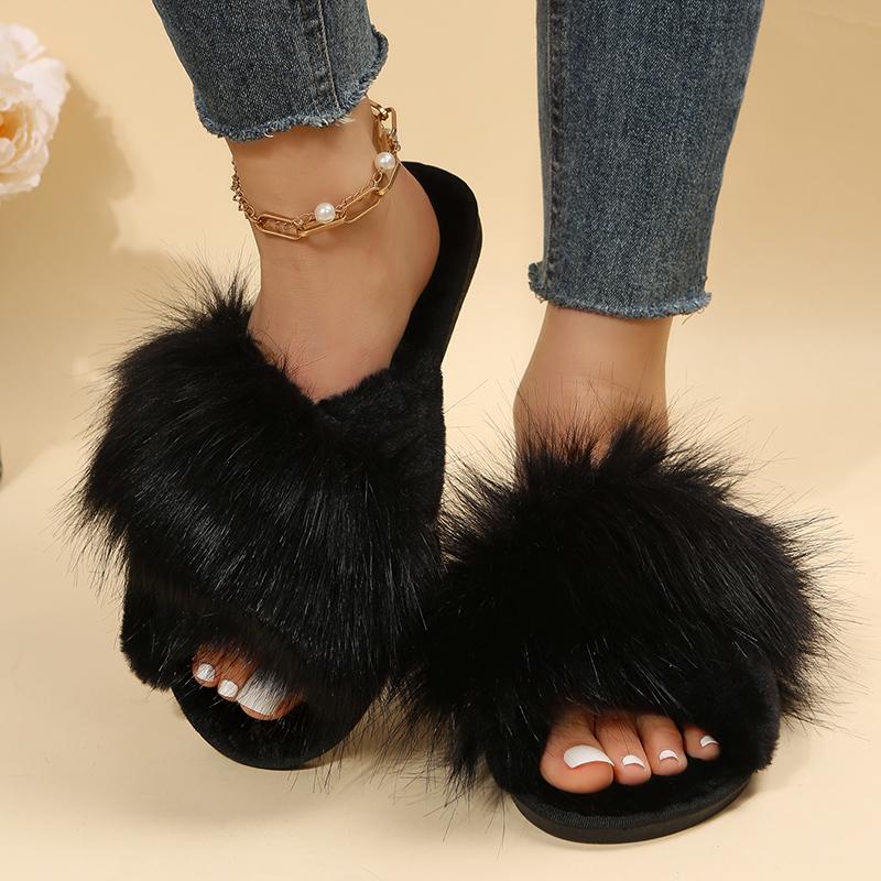 2024 Новые женские тапочки Зимние простые туфли на плоской подошве Мягкие домашние женские тапочки Теплые тапочки для спальни Повседневная женская обувь