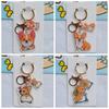 Transparent Corgi Key Chain Double-Sided Dog Pendants Backpack Decor Dog Key Ring  Handbag Pendant