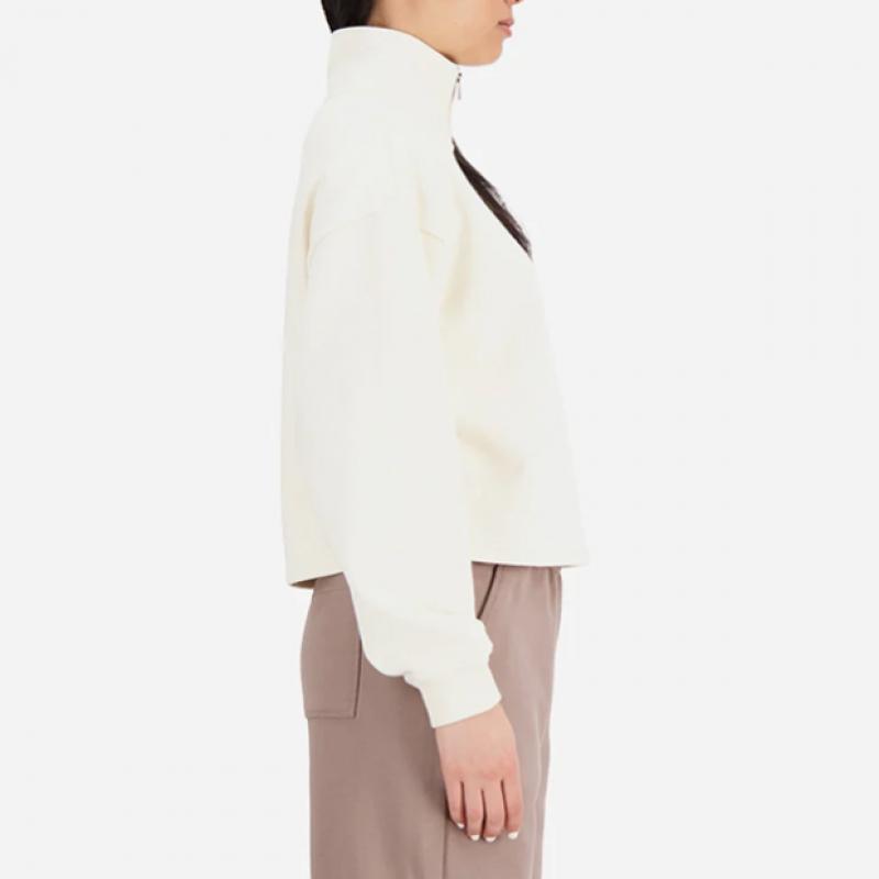 New Balance Женская спортивная линейная полуукороченная толстовка с застежкой-молнией nbncd4S042 25