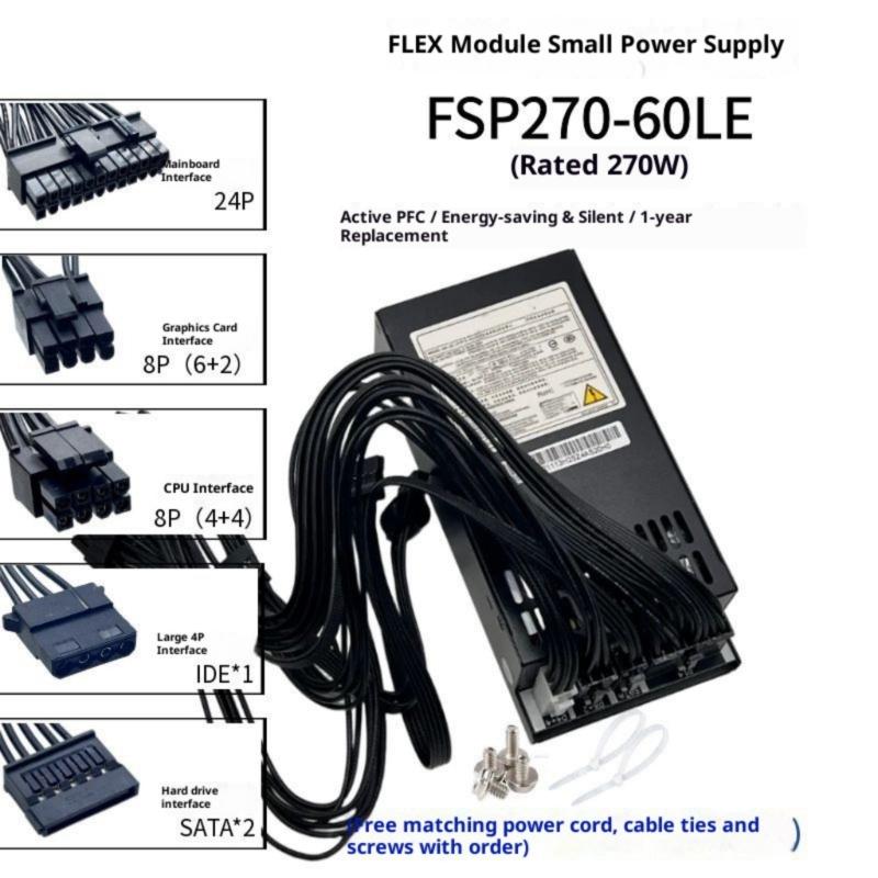 Small 1U Power Supply Full Module Thermal Management 270W 300W 400W Desktop Power Active Module For Workstation