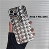 Роскошный чехол для телефона с ромбовидным узором для iPhone 14 13 12 11 Pro Max, мягкий противоударный чехол 14 Plus, фиолетовый, серебристый чехол