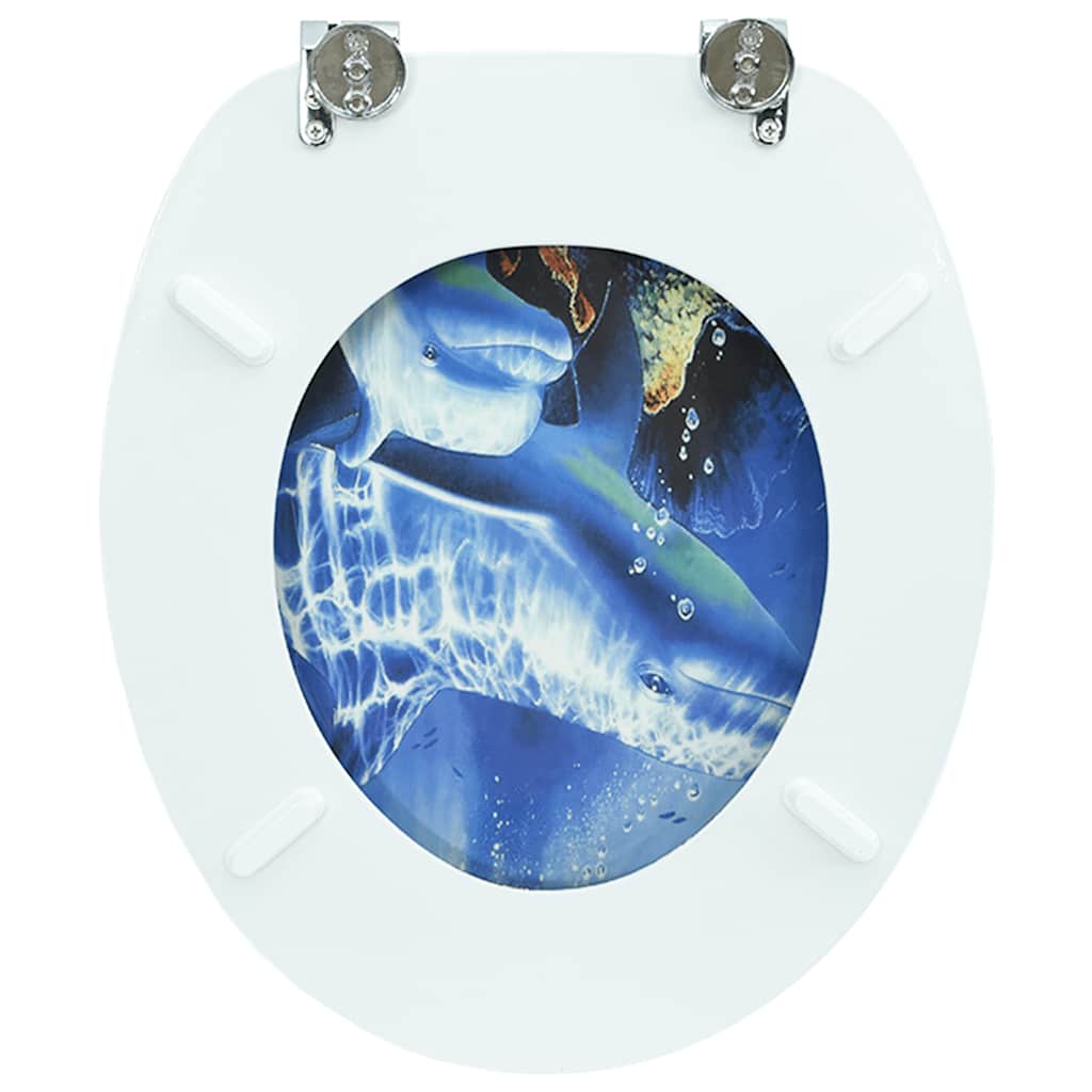 Toilet Seat with MDF Lid Dolphin Design