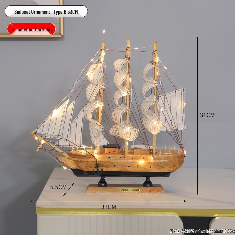 Орнамент Парусная лодка - Модель для украшения дома или офиса