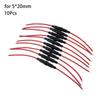 1/10Pcs 250V Glass Fuse Holder Screw Type 5X20mm Fuse Tube Durable Fuse Casing