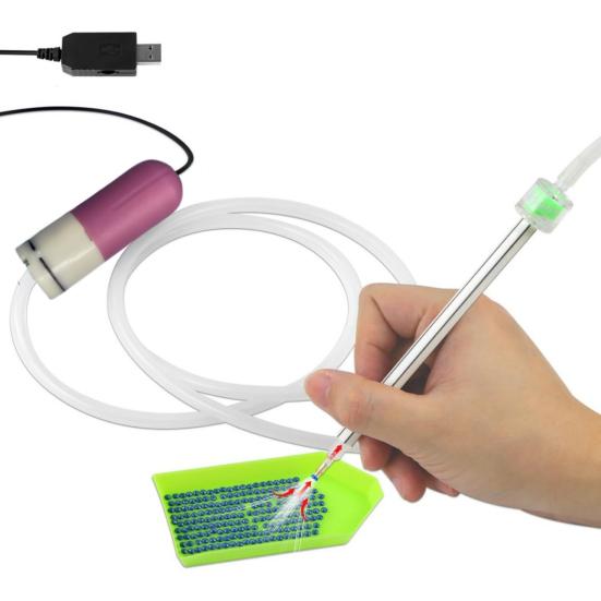 Вакуумная ручка для алмазного искусства Электрический инструмент для нанесения алмазов Без воска Питание от USB Алмазное искусство