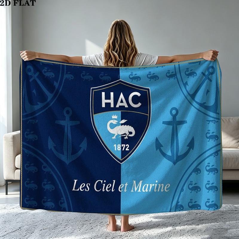 Le Havre AC Print Flannel Blanket High Quality Warm Comfortable Cover for All Seasons Perfect for Gifts Home Decor
