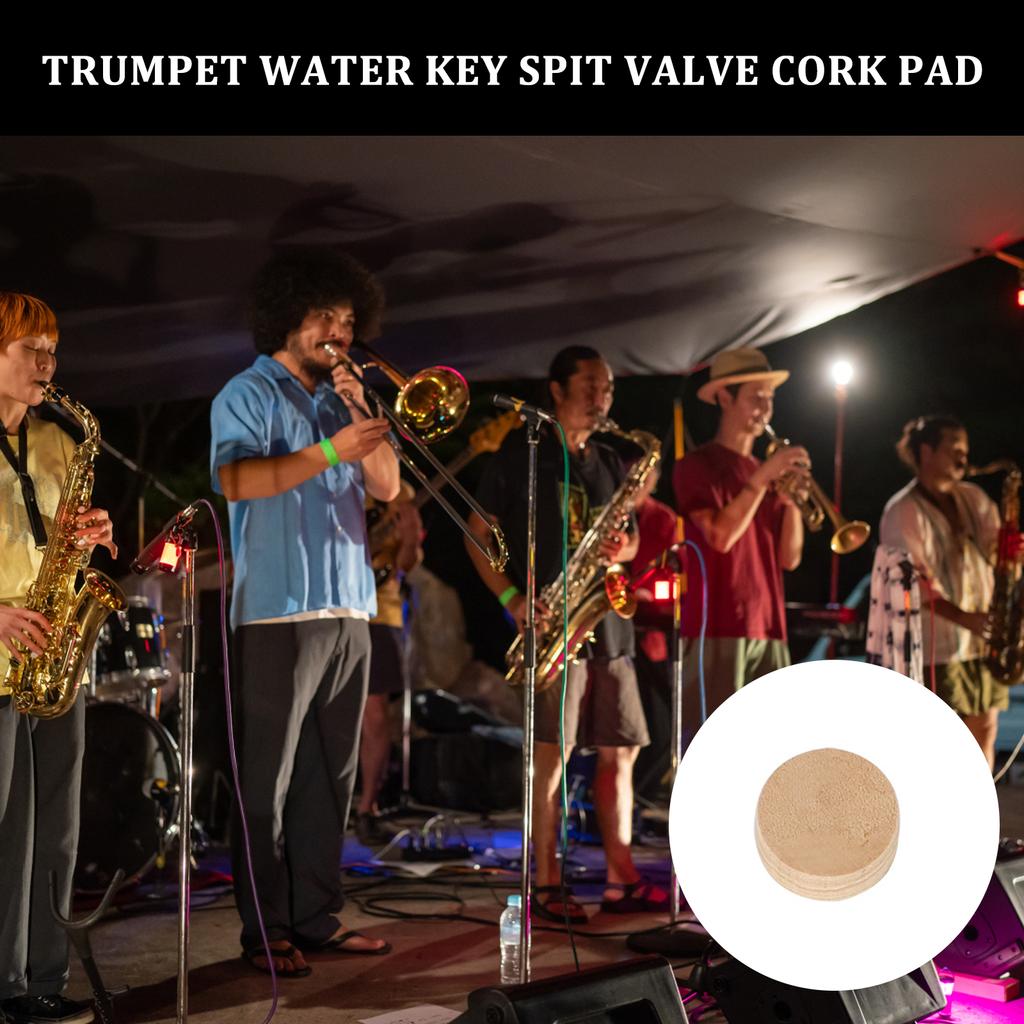 Прокладка из пробки для тромбона, Пробка водяного клапана тромбона, Пробка клапана для слива слюны, Пробка для трубы и тромбона, Ремонтные прокладки из пробки для музыкальных инструментов