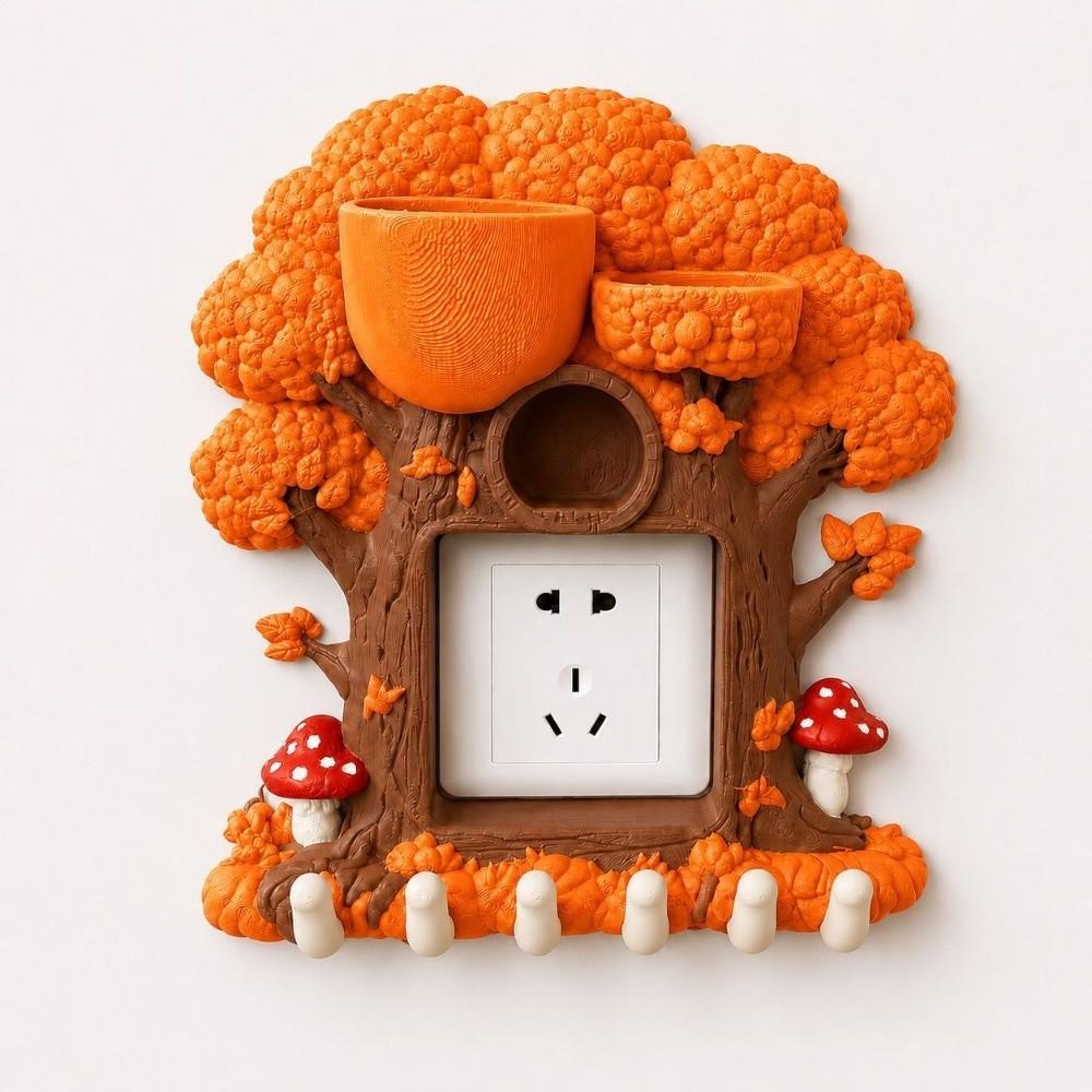 3D Printed Forest Tree Hole Switch Storage Rack Creative Remote control storage  Living Room Decor