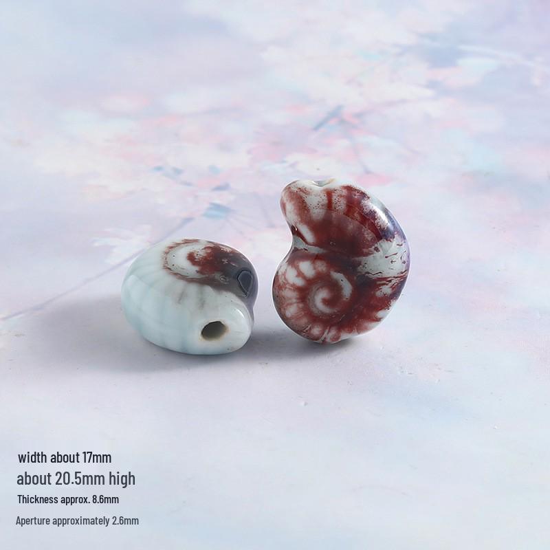 Керамические бусины «Улитка и морские животные» для изготовления украшений и аксессуаров своими руками