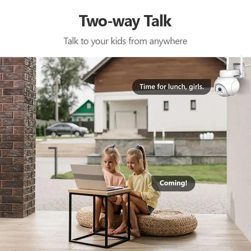 5MP Wifi PTZ Camera Outdoor Wireless IP Cameras Tuya 2K HD IR Color Night Vision Surveillance Auto Tracking Security-protection
