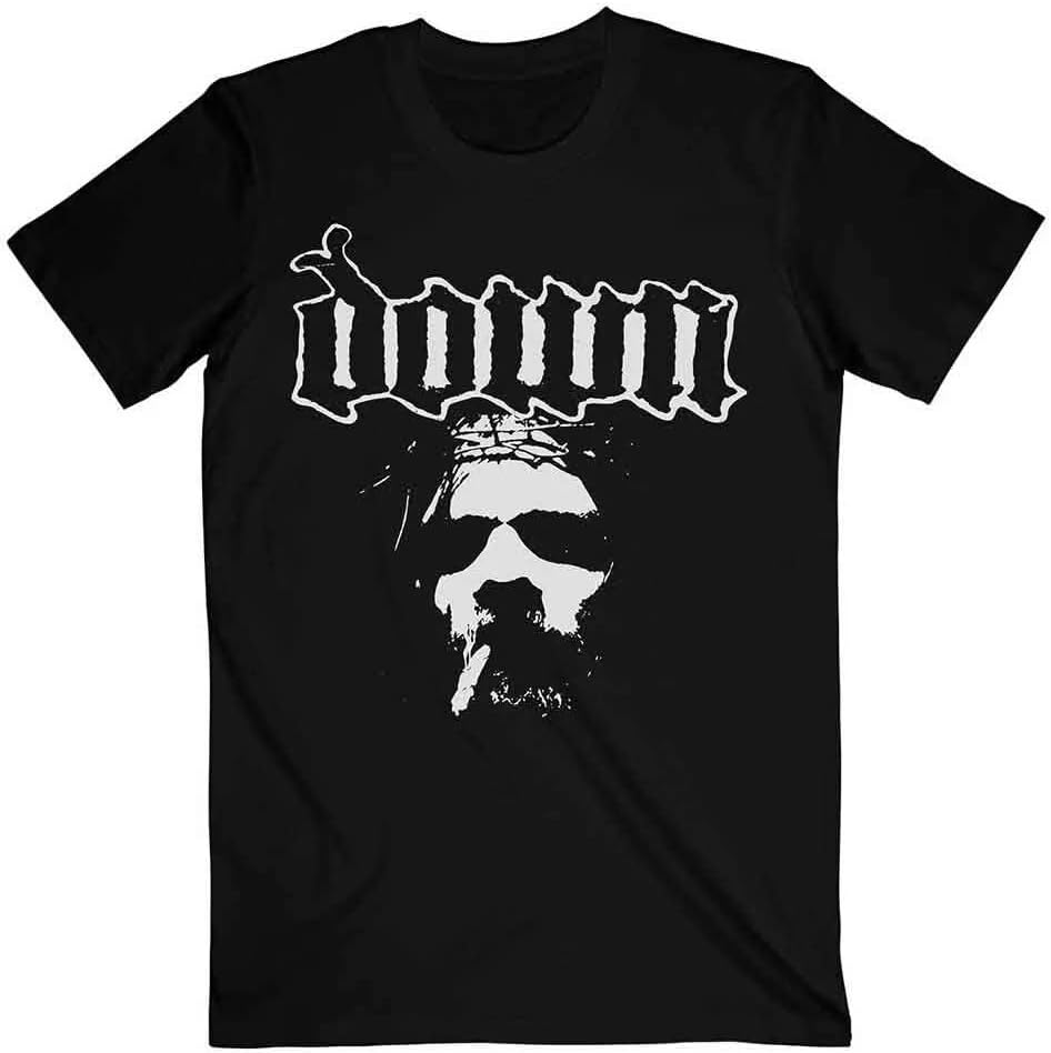 Down 'Face' T Shirt New Black